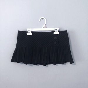 Pin striped micro mini skirt